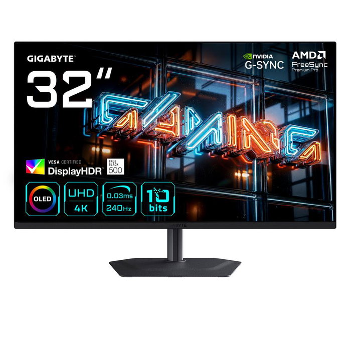 Gigabyte MO32U24 Monitor Gaming QD-OLED 31.5 pulg 4K UHD 240Hz Gigabyte MO32U24 Monitor Gaming QD-OLED 31.5 pulg 4K UHD 240Hz
