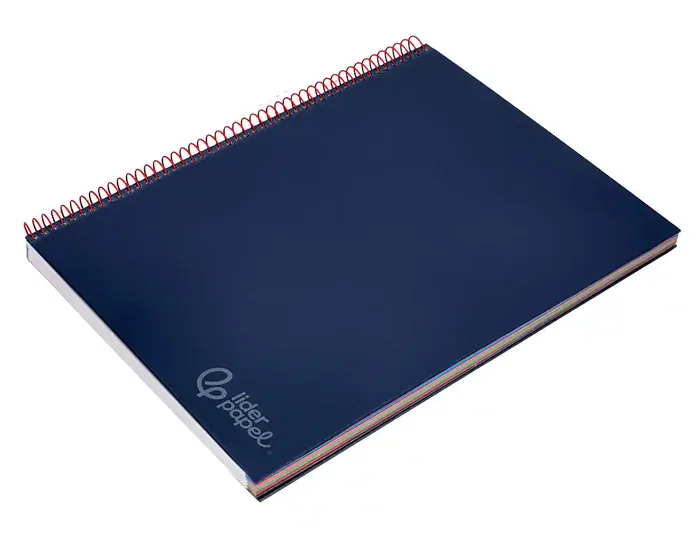 Liderpapel Cuaderno Espiral A4 Micro Jolly Tapa Forrada 140 Hojas 75gr Cuadro 5mm 5 Bandas Color Azul