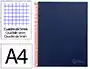 Liderpapel Cuaderno Espiral A4 Micro Jolly Tapa Forrada 140 Hojas 75gr Cuadro 5mm 5 Bandas Color Azul
