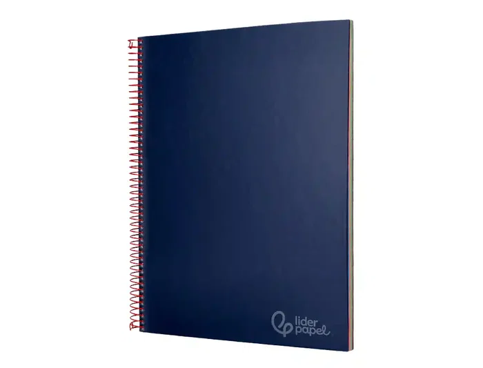 Liderpapel Cuaderno Espiral A4 Micro Jolly Tapa Forrada 140 Hojas 75gr Cuadro 5mm 5 Bandas Color Azul