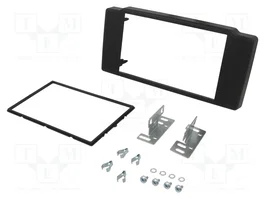 PER.PIC. Bastidor de montaje de radio 2 DIN para Renault Trafic 2022, negro