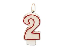 Liderpapel Vela de cumpleaños número 2