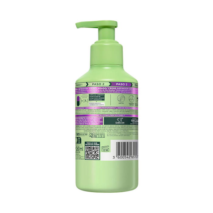 Garnier Fructis Método Rizos Crema Nutri Rizos Sin Aclarado, Define Rizos y Protege del Frizz 96h, Con Aceite de Pistacho, 260 ml Garnier Fructis Método Rizos Crema Nutri Rizos Sin Aclarado, Define Rizos y Protege del Frizz 96h, Con Aceite de Pistacho, 260 ml