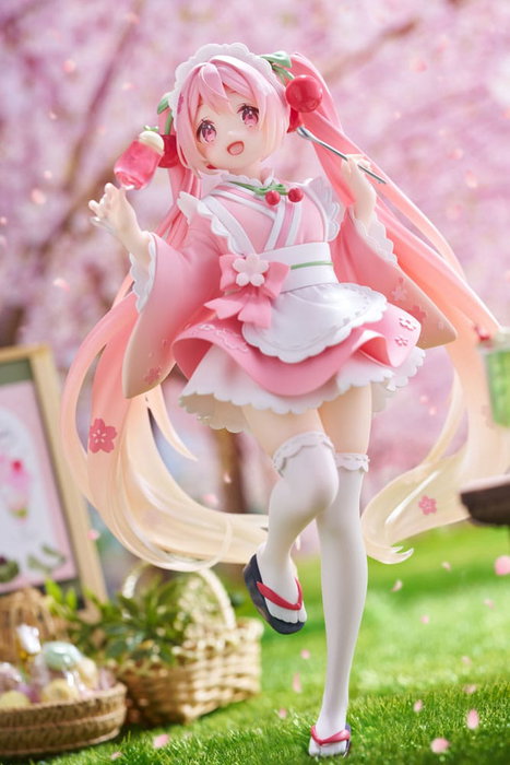 Taito Prize Hatsune Miku Estatua Sakura Miku Japanese Cafe Ver. Reissue