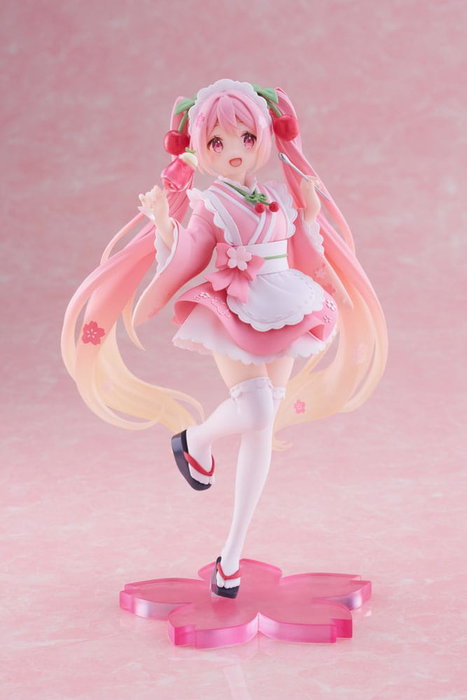 Taito Prize Hatsune Miku Estatua Sakura Miku Japanese Cafe Ver. Reissue