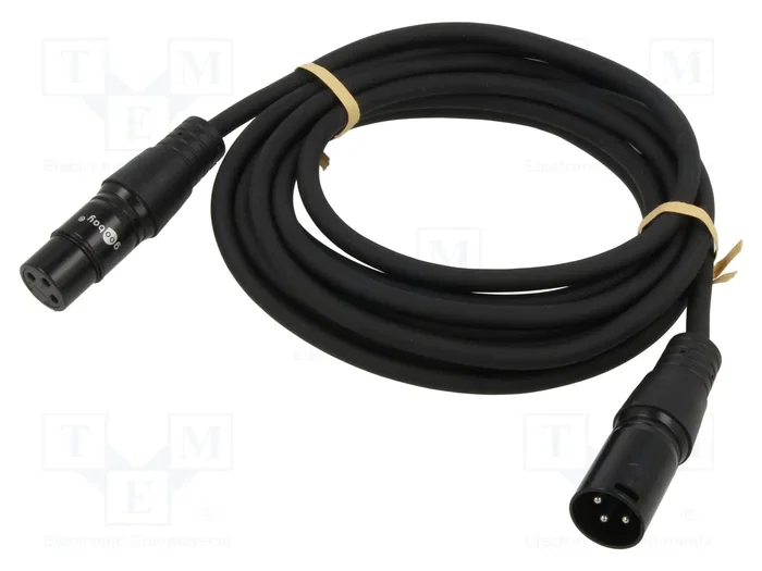 GOOBAY Cable XLR macho 3pin a XLR hembra 3pin de 3m GOOBAY Cable XLR macho 3pin a XLR hembra 3pin de 3m