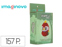 Imaginovo Juego de mini bloques de construcción Shape It pájaro rojo 157 piezas