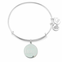 Alex And Ani Pulsera de Metal con Detalles Brillantes Gris