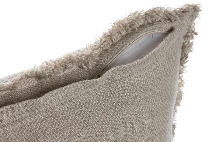 DKD Home Decor Cojín de Lino Natural 50x50x8 cm DKD Home Decor Cojín de Lino Natural 50x50x8 cm