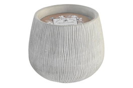 DKD Home Decor Vela Perfumada de Citronela Gris y Amarillo 510 g