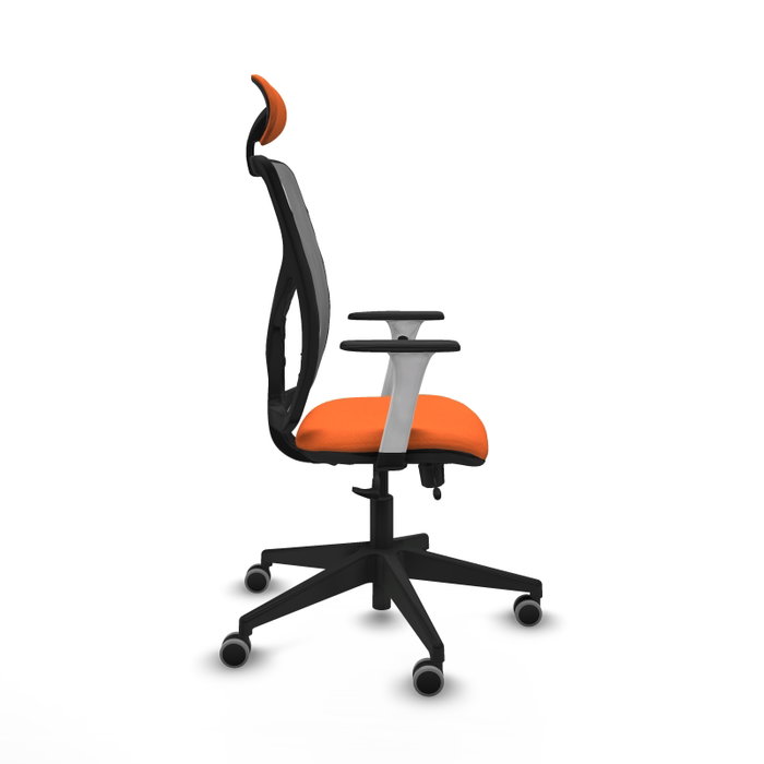 PIQUERAS Y CRESPO Silla de oficina Motilla Naranja y Gris