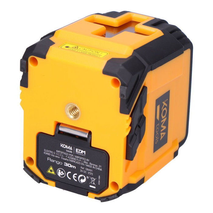 Koma Tools - Nivel Láser Autonivelante con Función Pulso, Precisión ±3mm a 10m, Ángulo 110°, IP54, Alcance 30m, Funda, Soporte Magnético y Rosca Trípode, 7.3x5.8x7.4 cm