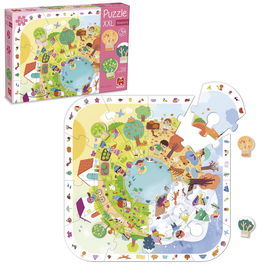 GOULA Puzzle XXL Estaciones del Año, 29 Piezas de Madera Educativo para Niños +3 Años, 1110100764