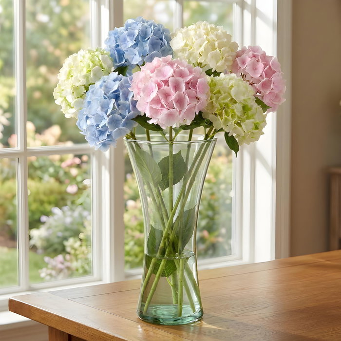 La Mediterranea Florero de Vidrio Peonía H26xø13.7cm (Pack de 6)