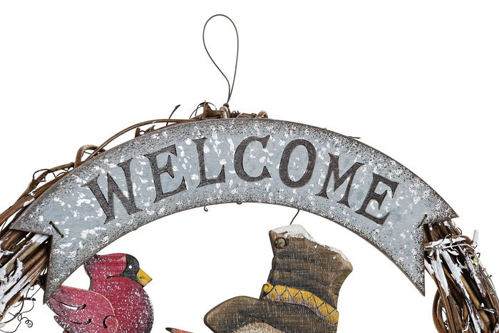 DKD Home Decor Decoracion Luminosa Navidad Tradicional Gris Rojo (2 Unidades) 4 x 30 x 31 cm