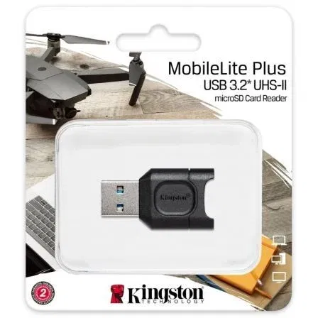 Kingston MLPM Lector de Tarjetas MicroSD USB 3.2 UHS-II
