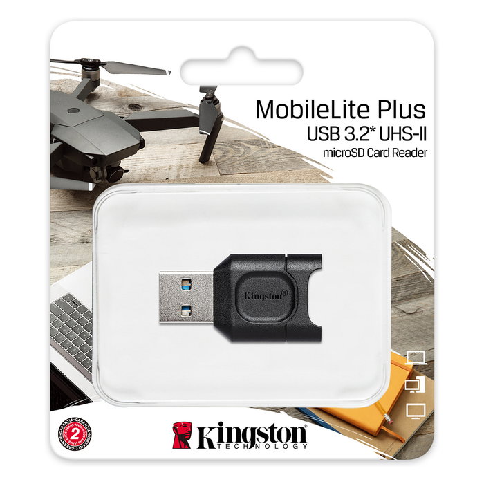 Kingston MobileLite Plus Lector de tarjetas microSD USB 3.2 Gen 1 Negro