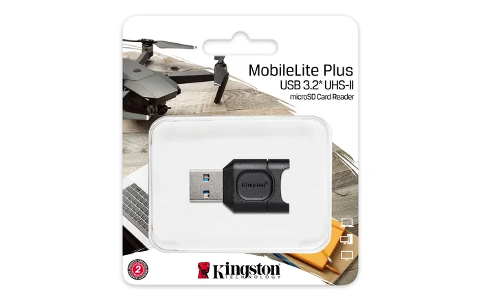 Kingston MobileLite Plus - Lector de tarjetas externo USB 3.2 Gen 1 (3.1 Gen 1) Tipo A, para microSD UHS-II / UHS-I, color negro