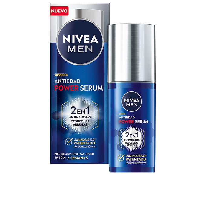 NIVEA Men Luminous 360° Power Serum 2 en 1, Antiarrugas Antiedad y Antimanchas con Luminous630, 30 ml NIVEA Men Luminous 360° Power Serum 2 en 1, Antiarrugas Antiedad y Antimanchas con Luminous630, 30 ml