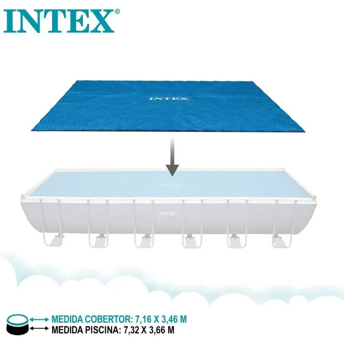 Intex Cubierta de burbujas para piscina rectangular 732 x 366 cm