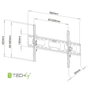 Techly ica-plb 131l soporte de pared para pantalla plana 165,1 cm (65") negro