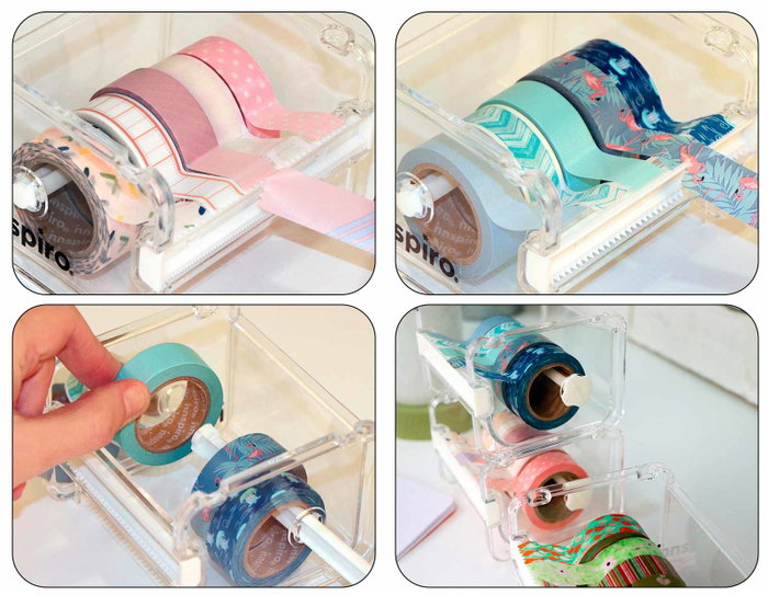Innspiro Dispensador Masking Tape apilable 10.5x9x6.7cm