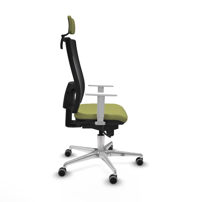 PIQUERAS Y CRESPO Silla de oficina Horna con mecanismo Sincro, Verde oliva y Negro
