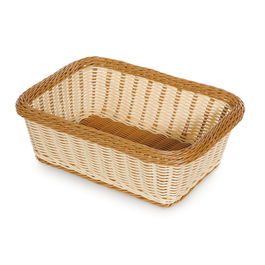 GET - WB-1518-TT - Cesta alta rectangular - 38,1 x 27,9 x 12,7 cm - Beige