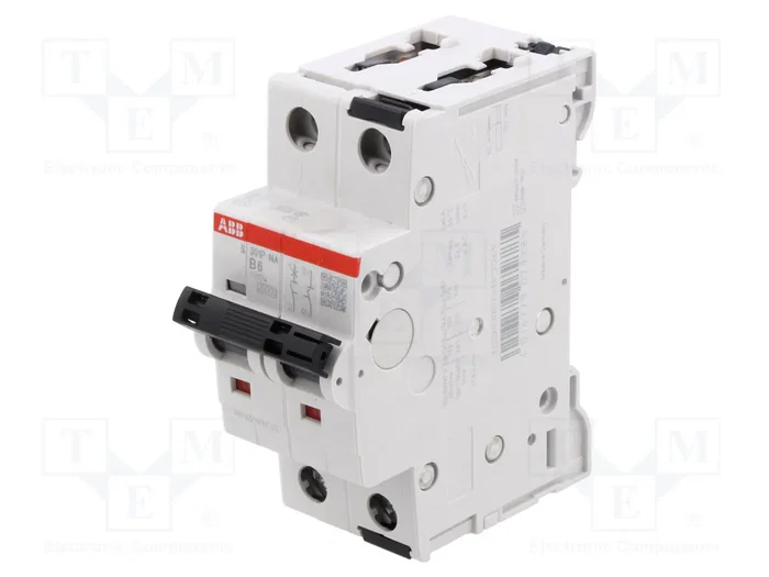 ABB S300P Interruptor magnetotérmico 6A 1+N 240VAC 25kA ABB S300P Interruptor magnetotérmico 6A 1+N 240VAC 25kA