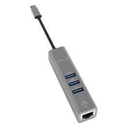 Terratec Connect C2 Adaptador USB-C a USB 3.2 y LAN
