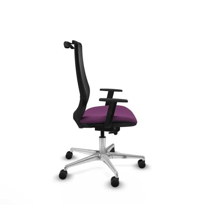 PIQUERAS Y CRESPO Silla de oficina Mardos con mecanismo Sincro/Traslack, Morado y Negro