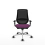PIQUERAS Y CRESPO Silla de oficina Mardos con mecanismo Sincro/Traslack, Morado y Negro