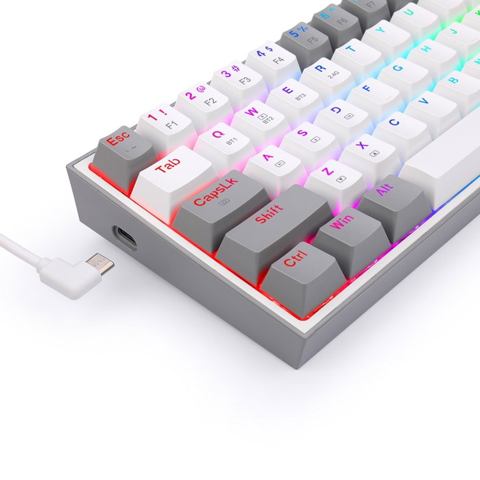 Redragon Fizz Pro K616 Teclado Gaming Mecánico Blanco-Gris