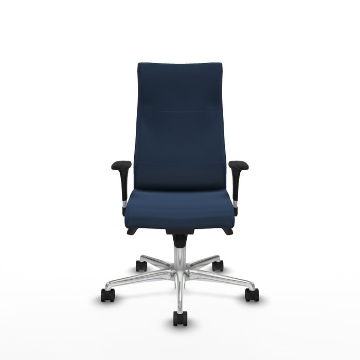 PIQUERAS Y CRESPO Sillón Albacete con Mecanismo Sincro, Similpiel Azul Marino, Base Aluminio PIQUERAS Y CRESPO Sillón Albacete con Mecanismo Sincro, Similpiel Azul Marino, Base Aluminio