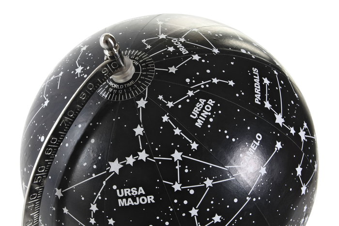 DKD Home Decor Globo Terráqueo Constelación Aluminio y PVC Negro/Plateado DKD Home Decor Globo Terráqueo Constelación Aluminio y PVC Negro/Plateado