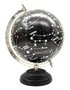 DKD Home Decor Globo Terráqueo Constelación Aluminio y PVC Negro/Plateado