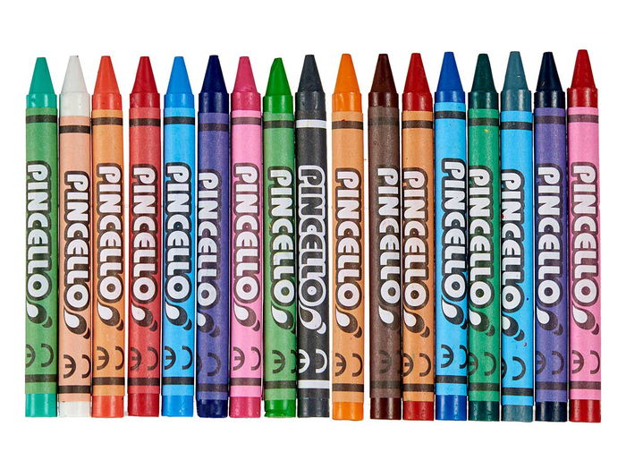 Pincello Bote Cera Crayon 48 Piezas Colores Surtidos 6.5x9x6.5 cm (Set de 48)