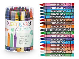 Pincello Bote Cera Crayon 48 Piezas Colores Surtidos 6.5x9x6.5 cm (Set de 48)