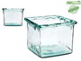 Giftdecor Jarron Vidrio Inca 22 cm Transparente Cristal Reciclado 24x18.5x24 cm