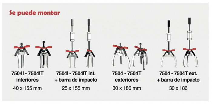 Forza Juego de Extracción Ajustable 2 y 3 Patas con Barra de Impacto Forza Juego de Extracción Ajustable 2 y 3 Patas con Barra de Impacto