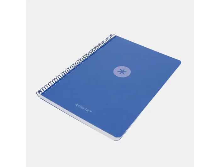 Antartik Cuaderno Espiral A4 Tapa Foam 80 Hojas 90g Cuadro 4mm con Margen Color Azul