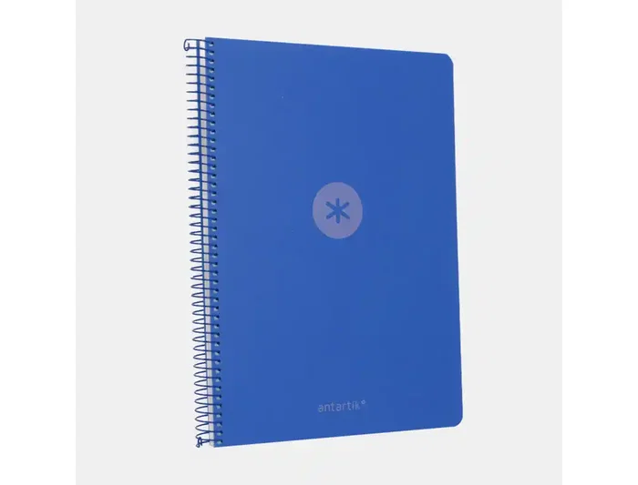 Antartik Cuaderno Espiral A4 Tapa Foam 80 Hojas 90g Cuadro 4mm con Margen Color Azul