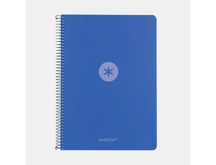 Antartik Cuaderno Espiral A4 Tapa Foam 80 Hojas 90g Cuadro 4mm con Margen Color Azul