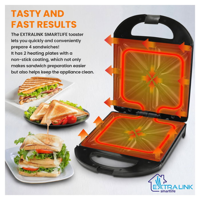Extralink Smart Life XXL Sandwich Maker SJ-33 1400W
