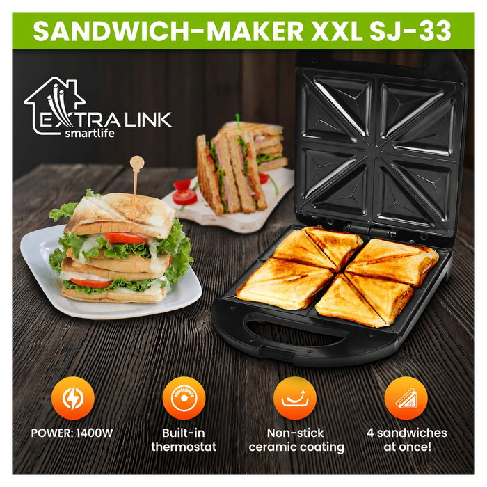 Extralink Smart Life XXL Sandwich Maker SJ-33 1400W