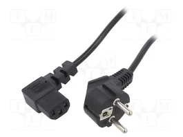 ESPE Cable de alimentación H05VV-F 3x0,75mm2 Negro 1,2m