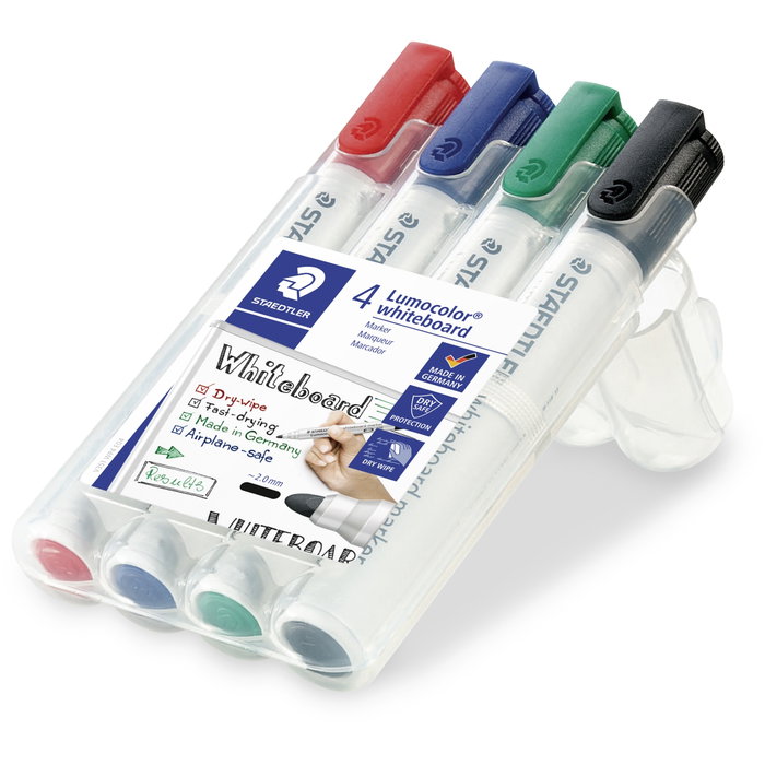 Staedtler Lumocolor 351 Rotuladores para Pizarra Blanca Surtidos 4 Unidades