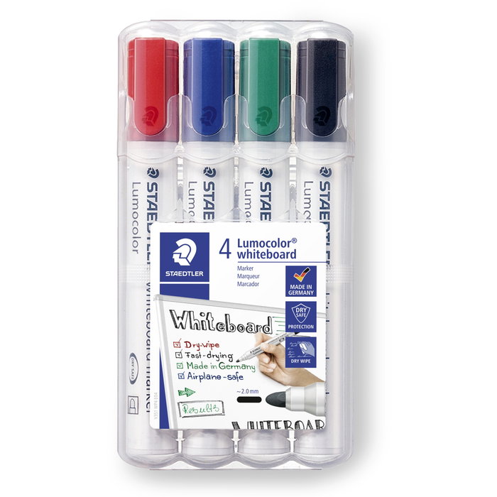 Staedtler Lumocolor 351 Rotuladores para Pizarra Blanca Surtidos 4 Unidades