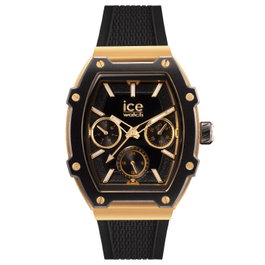 Ice Reloj 022865 con caja dorada y correa negra