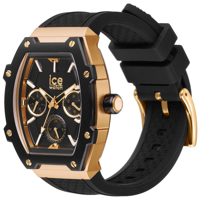 Ice Reloj 022865 con caja dorada y correa negra